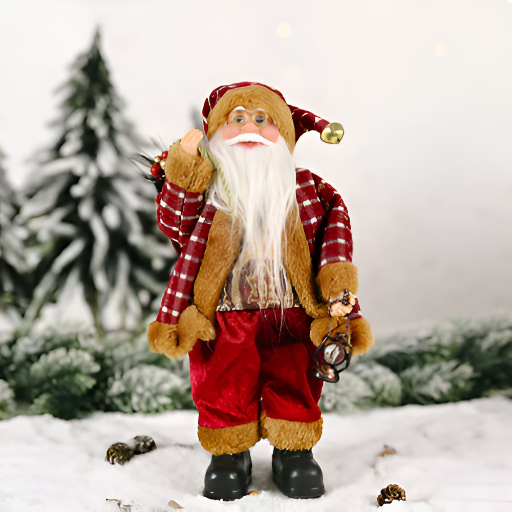 Vivid - Santa - Weihnachtsmann Ornament Harz & Stoff 20x30