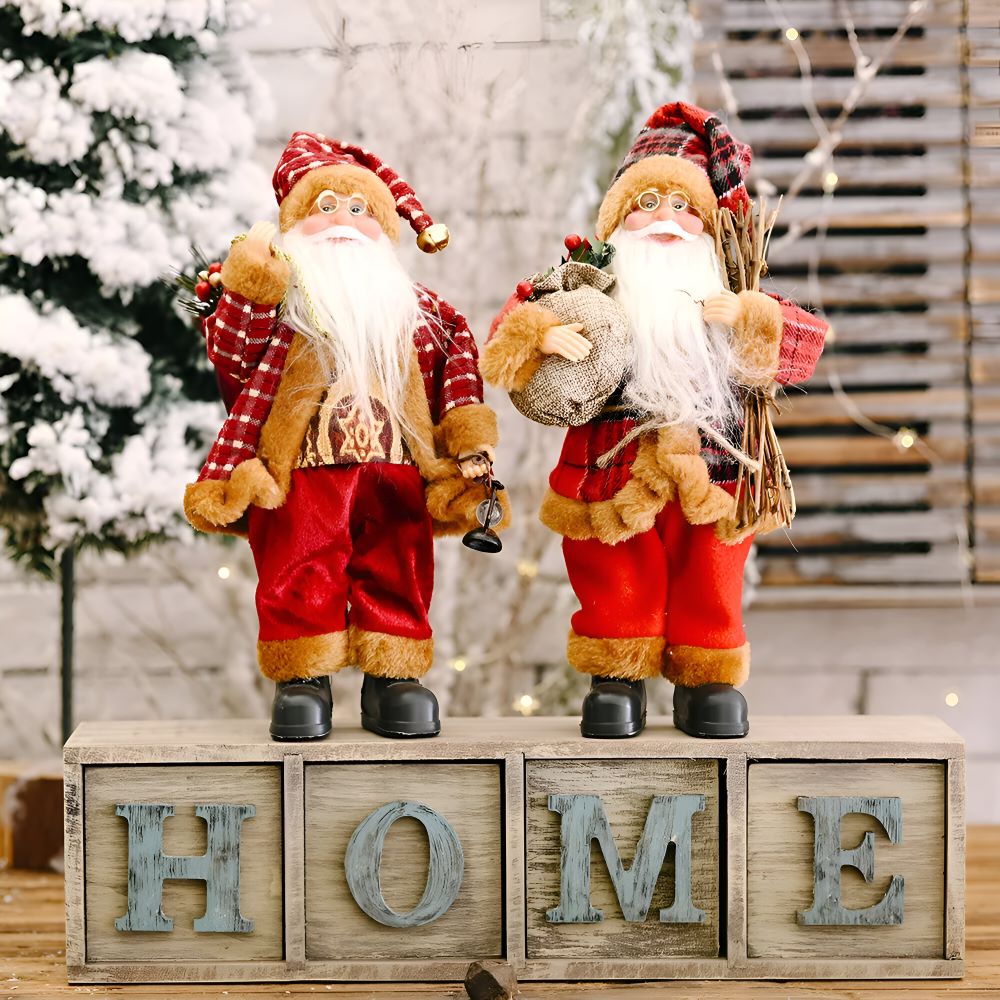 Vivid - Santa - Weihnachtsmann Ornament Harz & Stoff 20x30