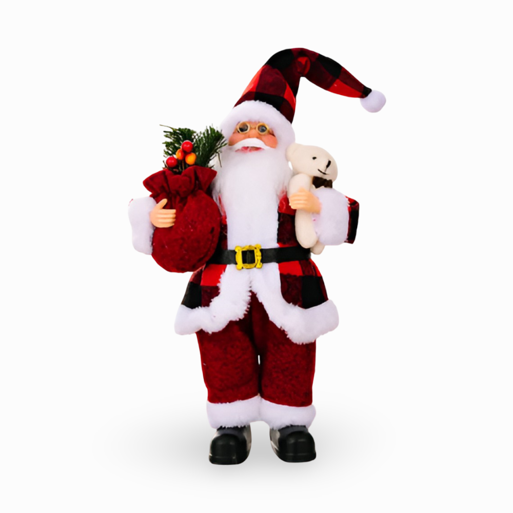 Vivid - Santa - Weihnachtsmann Ornament Harz & Stoff 20x30
