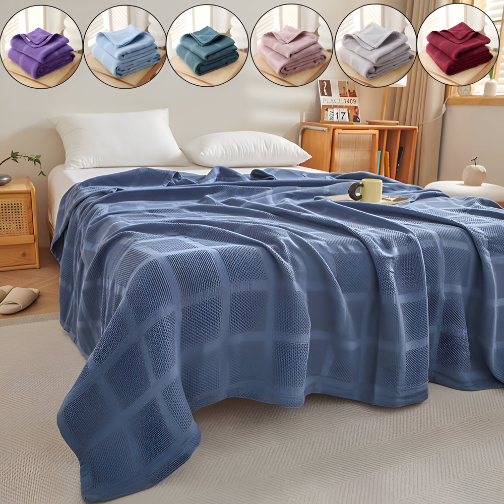 WaffleCloud - Plaid -Wohndecke Baumwollfleece hypoallergen,