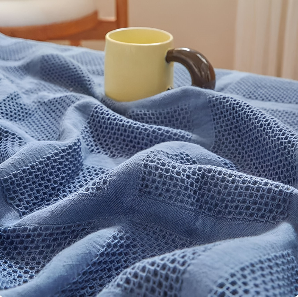 WaffleCloud - Plaid -Wohndecke Baumwollfleece hypoallergen,
