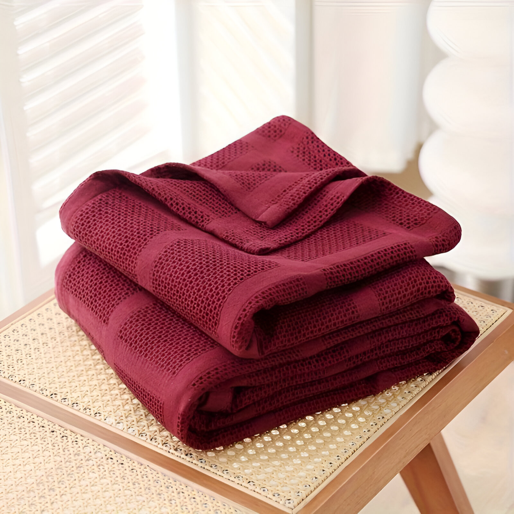 WaffleCloud - Plaid -Wohndecke Baumwollfleece hypoallergen,