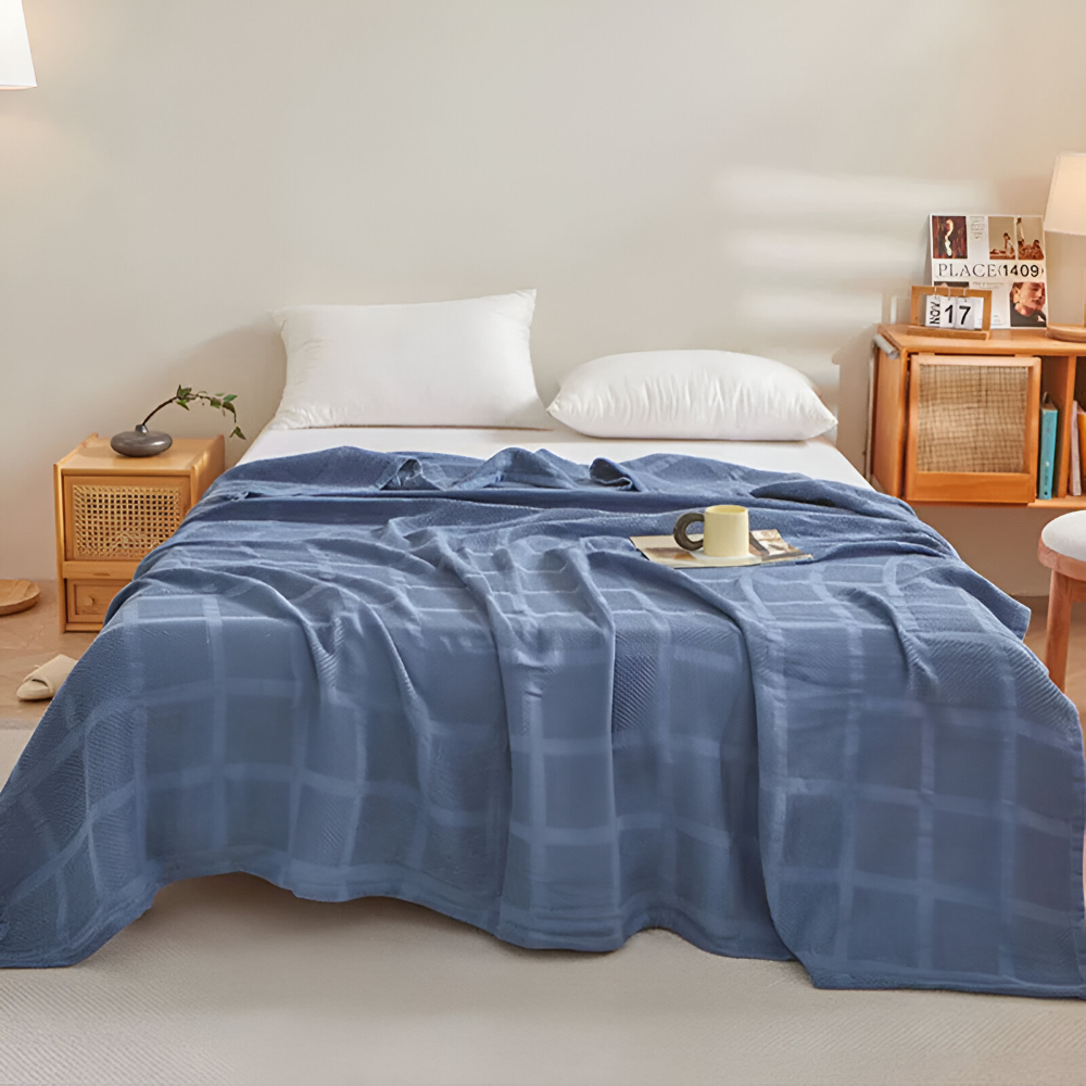WaffleCloud - Plaid -Wohndecke Baumwollfleece hypoallergen,