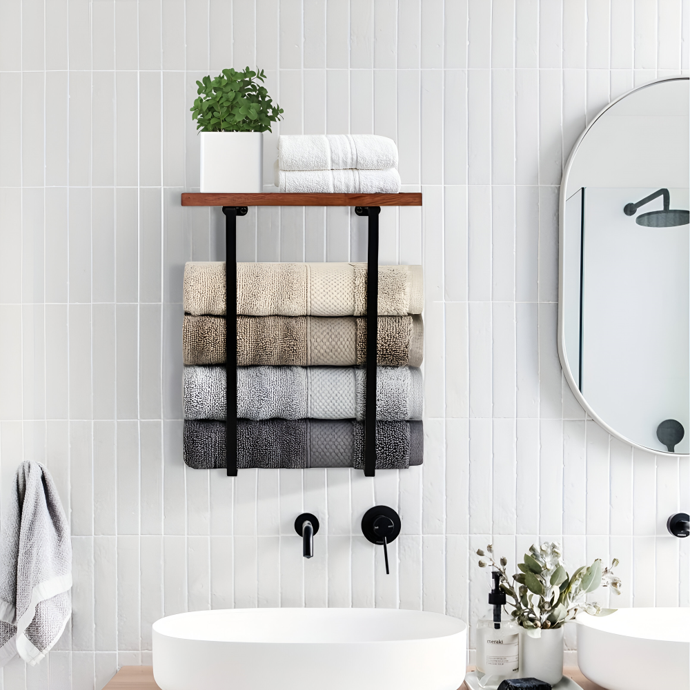 Wandmontierter - DoppeHandtuchhalter Wandmontage doppelte