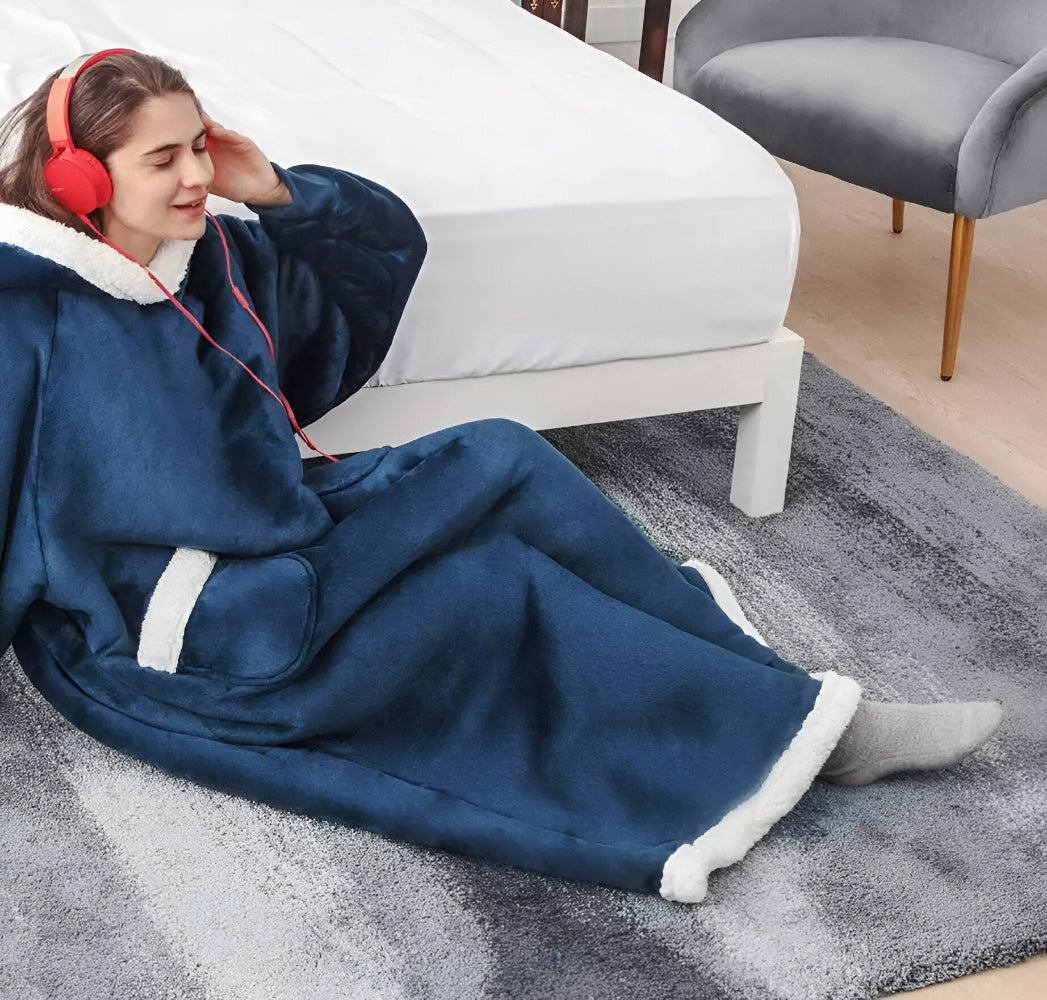 WarmWrap - Hoodie Blanket Kapuzendecke Oversize mit Tasche