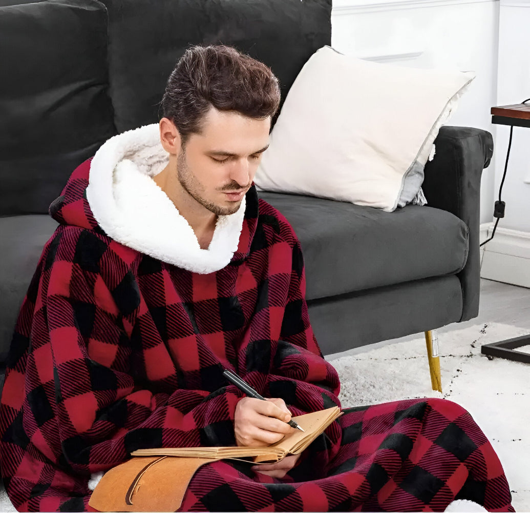 WarmWrap - Hoodie Blanket Kapuzendecke Oversize mit Tasche