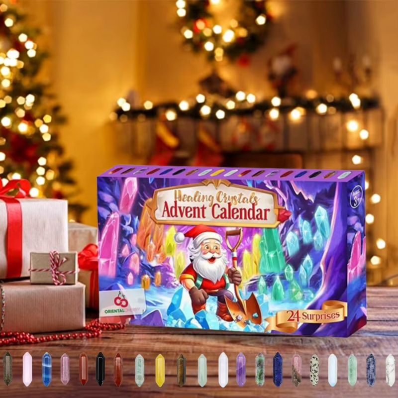 CrystalHaven - Adventskalender mit Kristallen und nummerierten Fächern