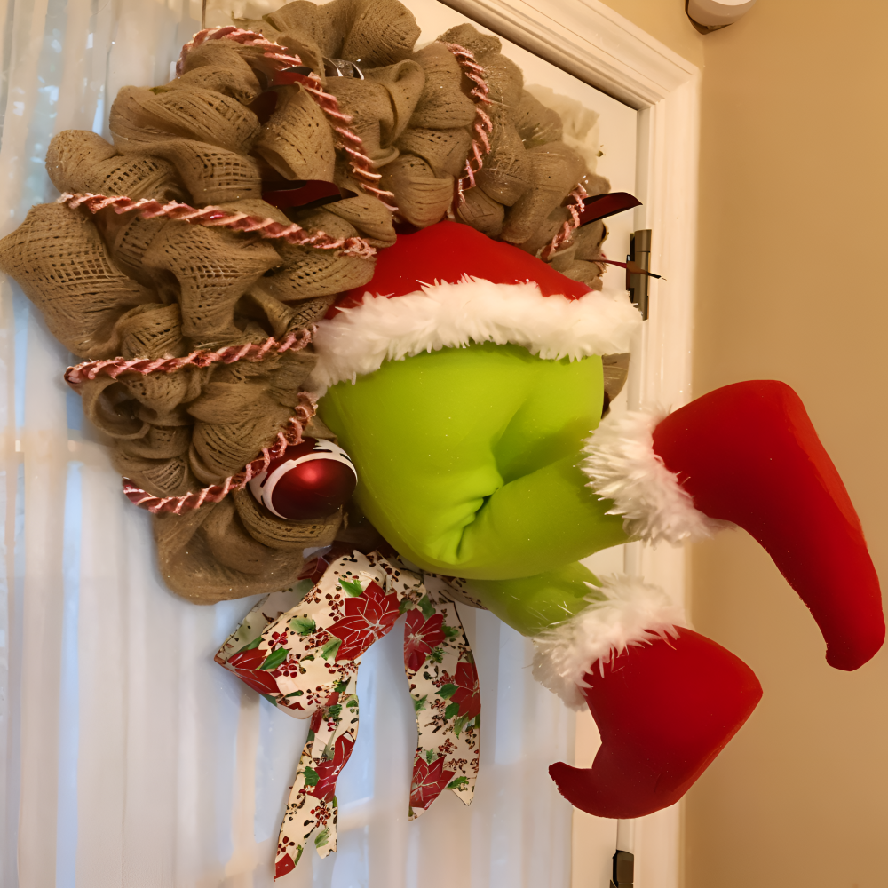 XmasElf Wreath - Skurrile Elf Beinen Girlande Wand Weihnachtsdekoration
