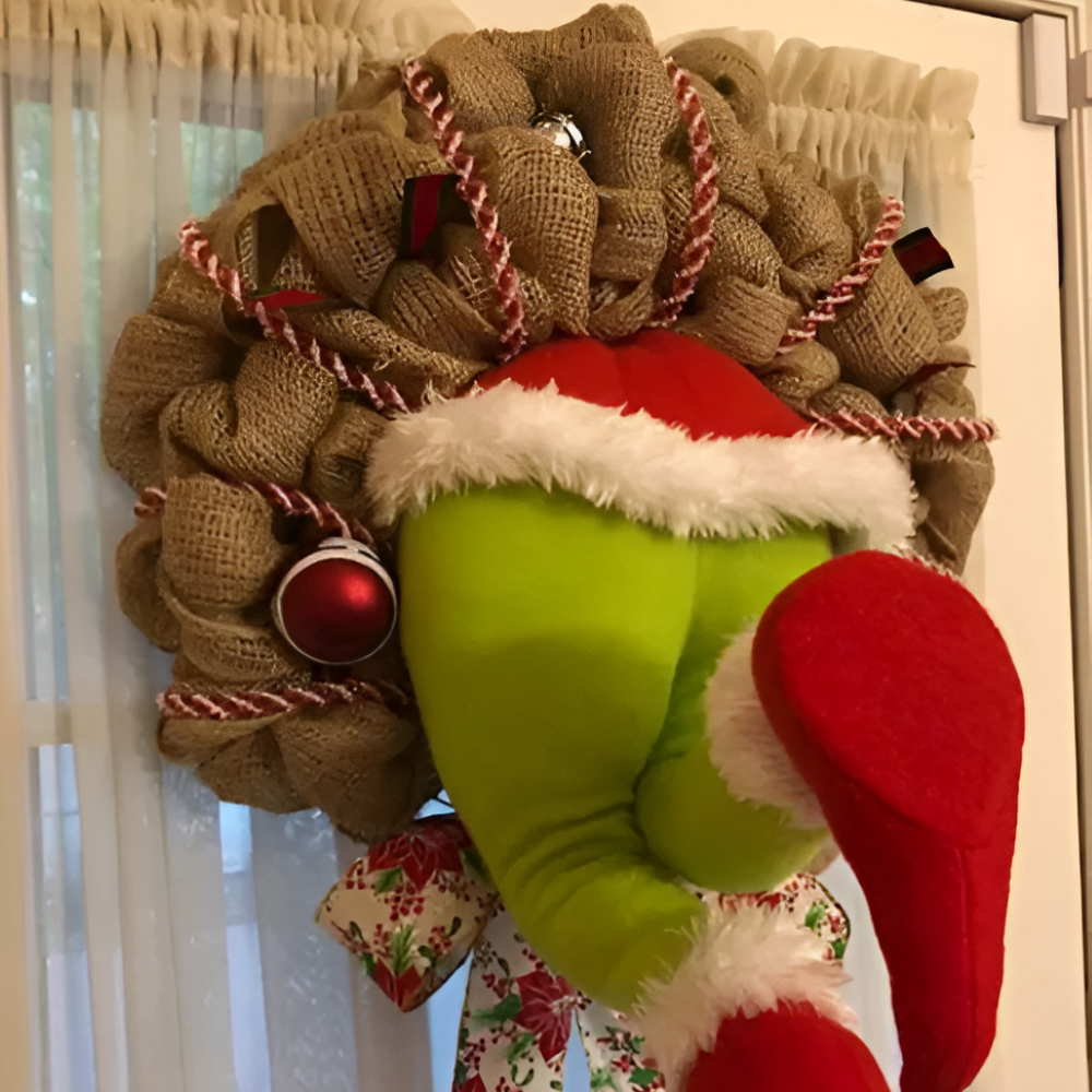 XmasElf Wreath - Skurrile Elf Beinen Girlande Wand Weihnachtsdekoration