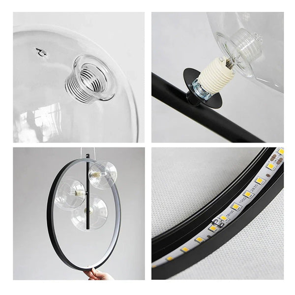Nordic - Bubble Glas-Pendelleuchte mit Ring