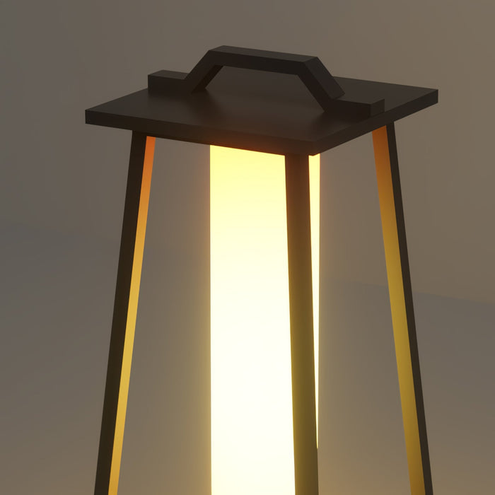 Brix - Tragbare LED Außenlampe Edelstahl