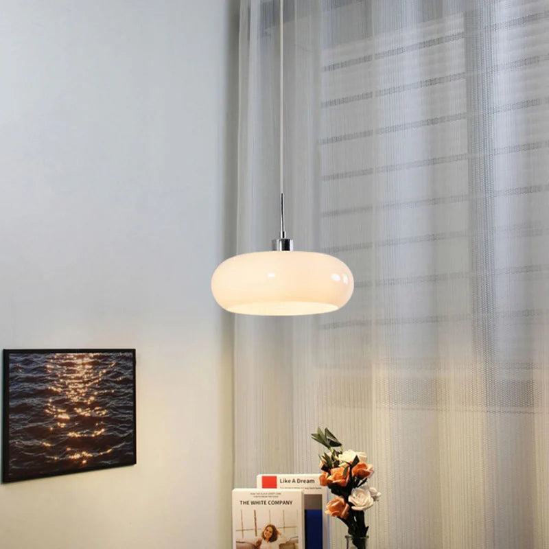 Polara - Glas Pendelleuchte Orange-Weiß