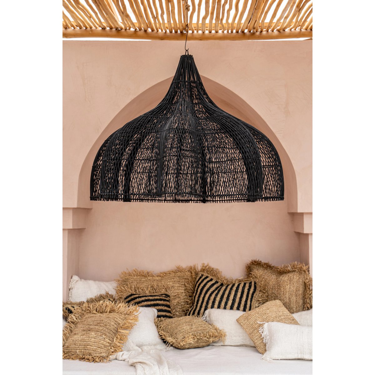 Boho - XL Rattan-Hängeleuchte