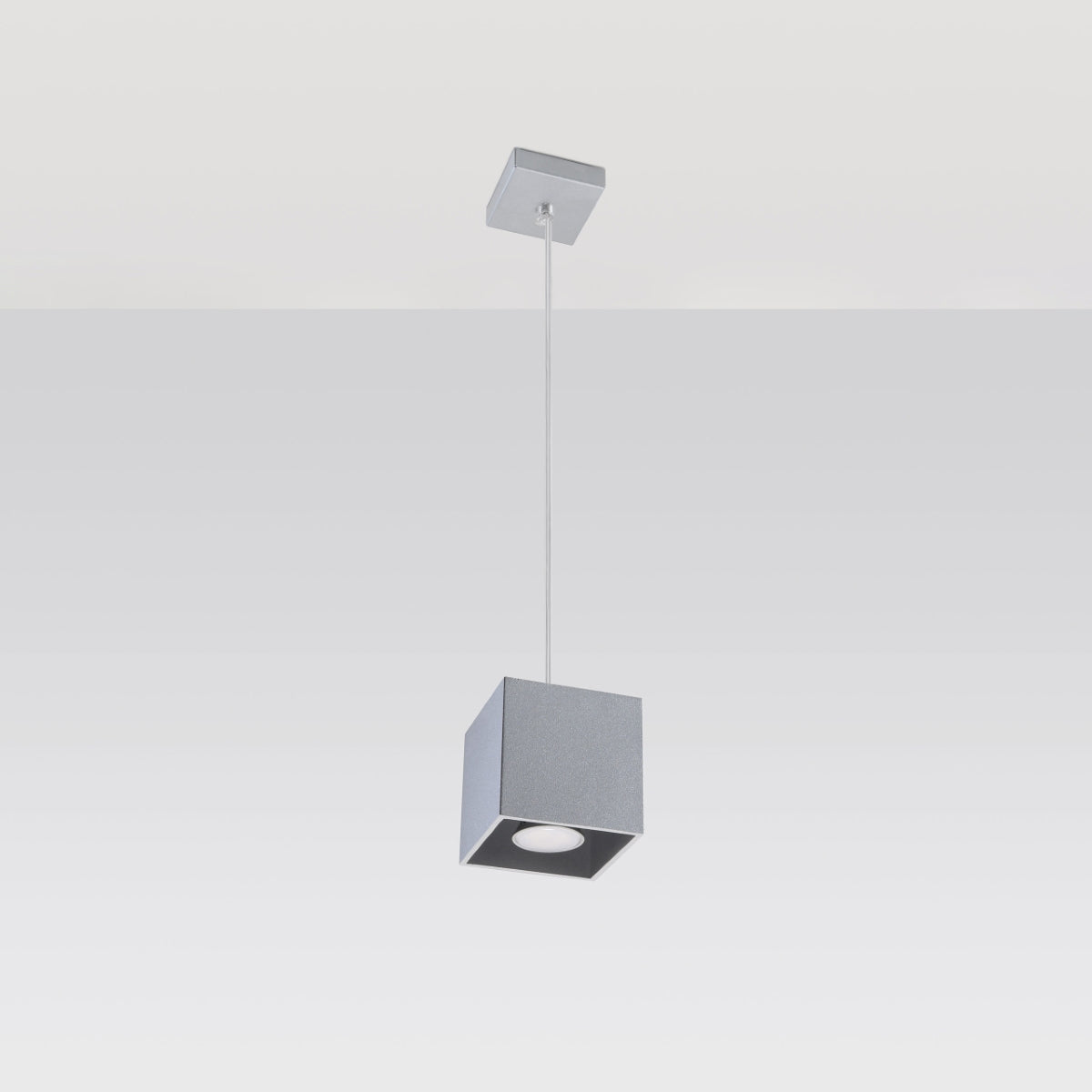 Polara - Quad 1 Pendelleuchte aus grauem Aluminium