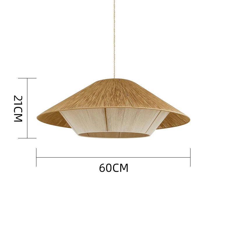 Rattan - Candy Pendelleuchte aus Hanfseil
