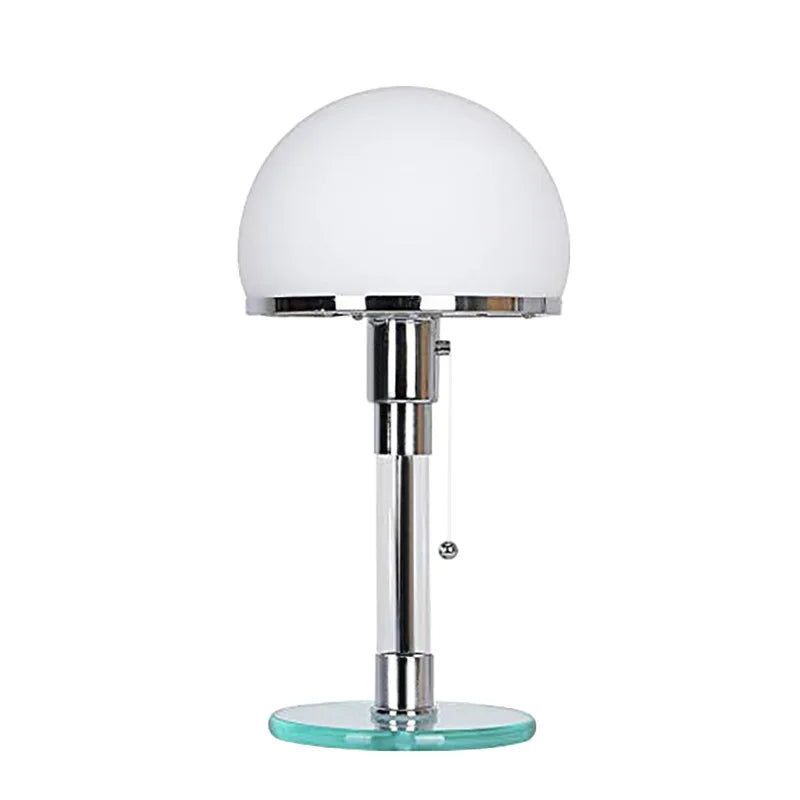 Focalia - Bauhaus Tischlampe mit Mattglaskugel