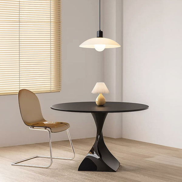 Minimalistische - Pendelleuchte aus weißem Glas