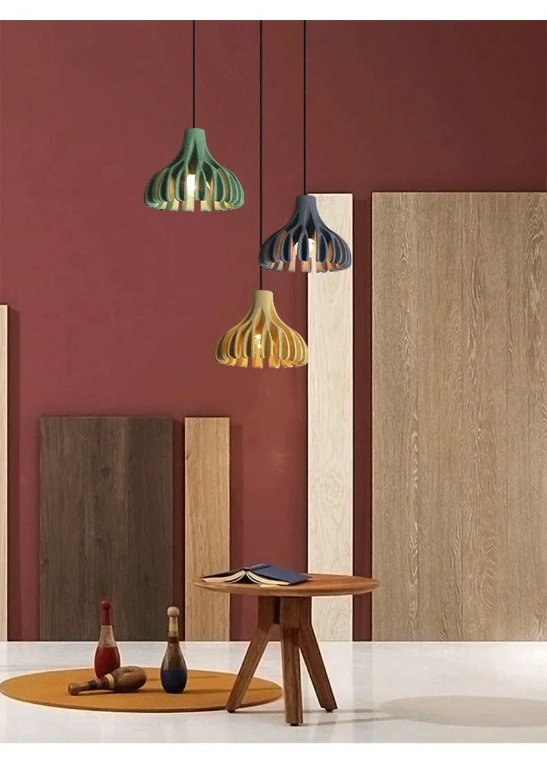 Kunstharz - Designer-Pendelleuchte, Kunstharz & Eisen,