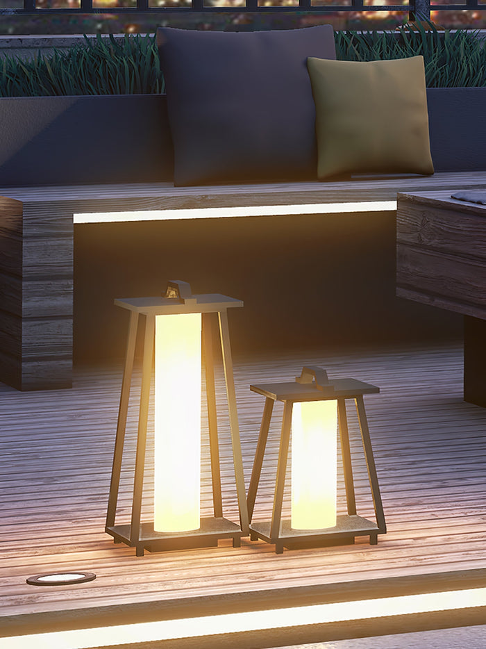 Brix - Tragbare LED Außenlampe Edelstahl