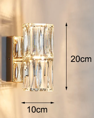 Brio - Kristall-LED-Wandleuchte aus Edelstahl