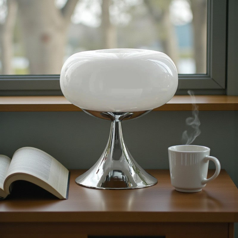Bureia - Tischlampe Metall & Glas mit integriertem LED-Licht