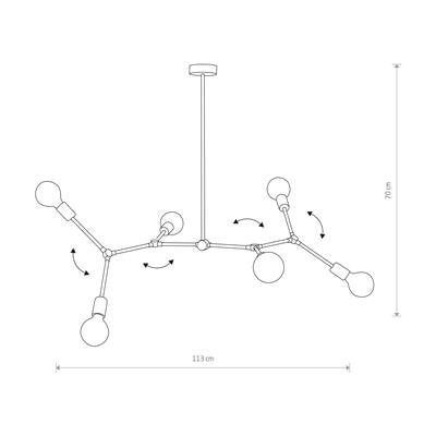 Huber - Furniture - Nowodvorski TWIG Deckenleuchte aus Stahl