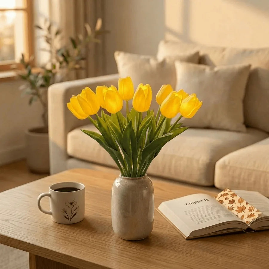 Tulipora – Tulpenförmige LED-Lampe mit 15 Lichtern