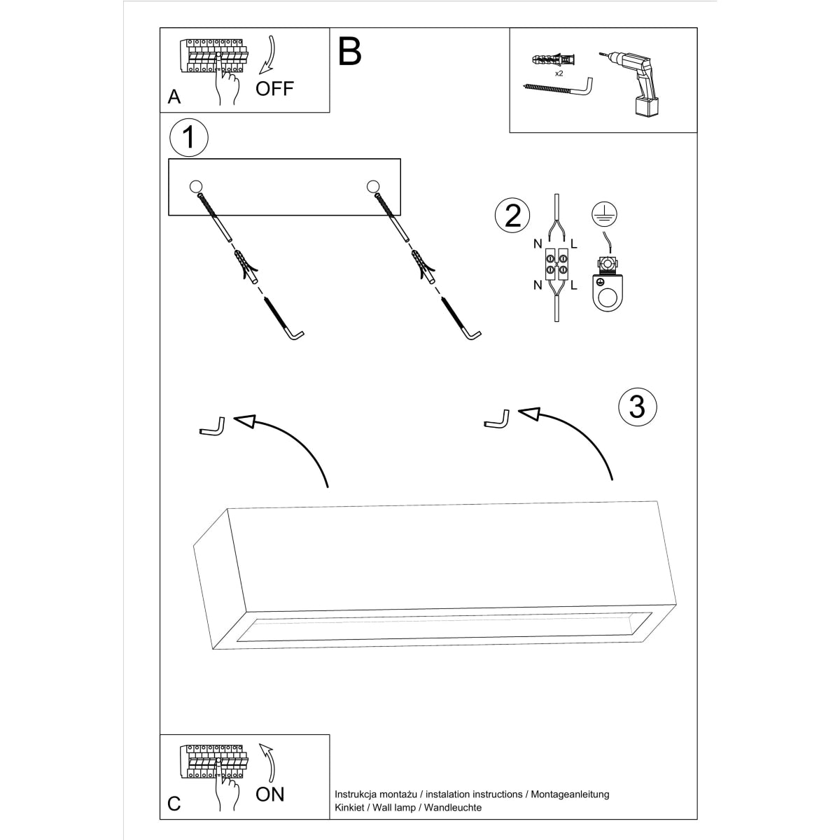 VEGA - Betonwandleuchte