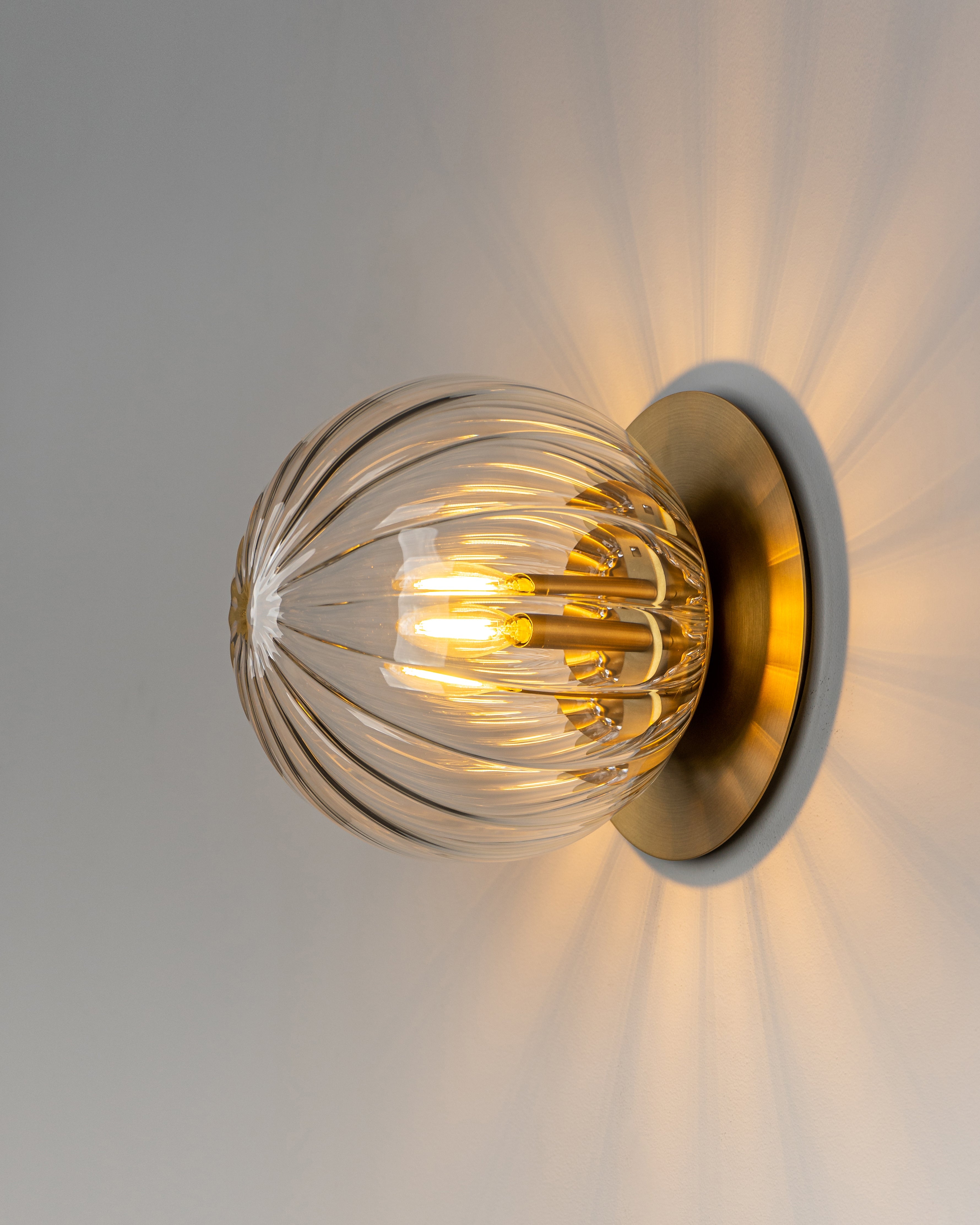 Metall/Glas - Designer-Wandleuchte, Metall/Glas