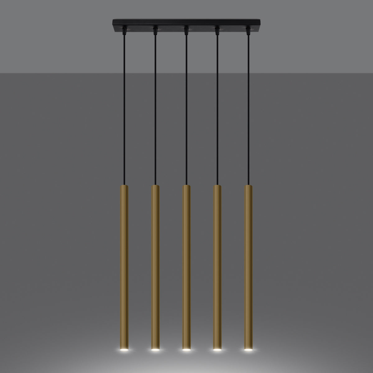 Lucero - Pendelleuchte 5-flammig poliertes Gold 45 cm