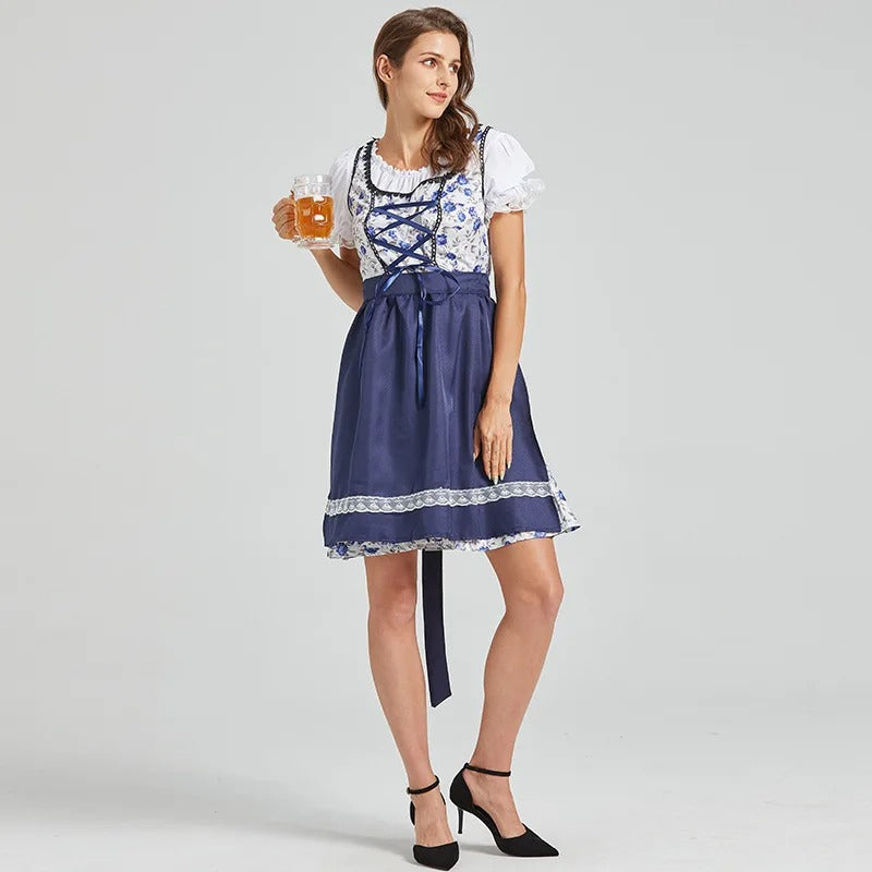 Damen Oktoberfest Kleid mit Blumenmuster