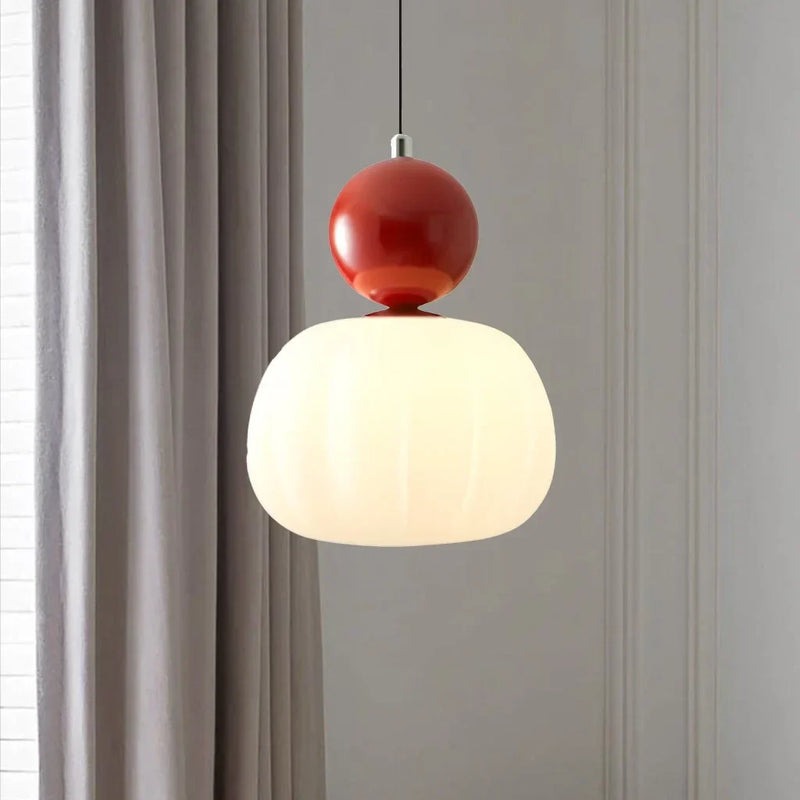 Scout - Art Deco Bauhaus Pendelleuchte in Creme