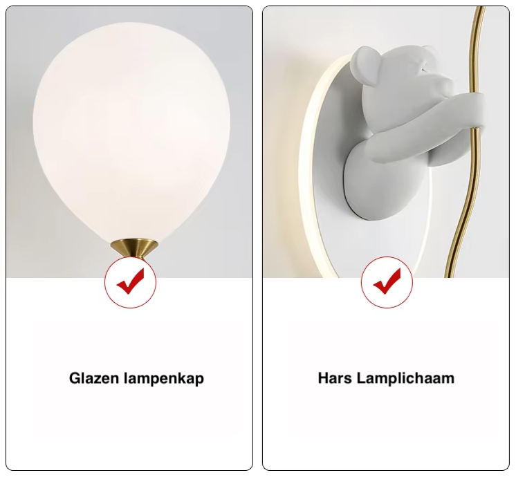 Murena - Bären-Wandleuchte für Kinderzimmer
