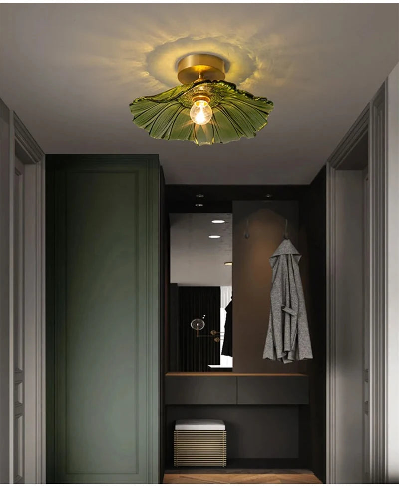 Celira - Art-Deco-Pendelleuchte aus Glas und Eisen