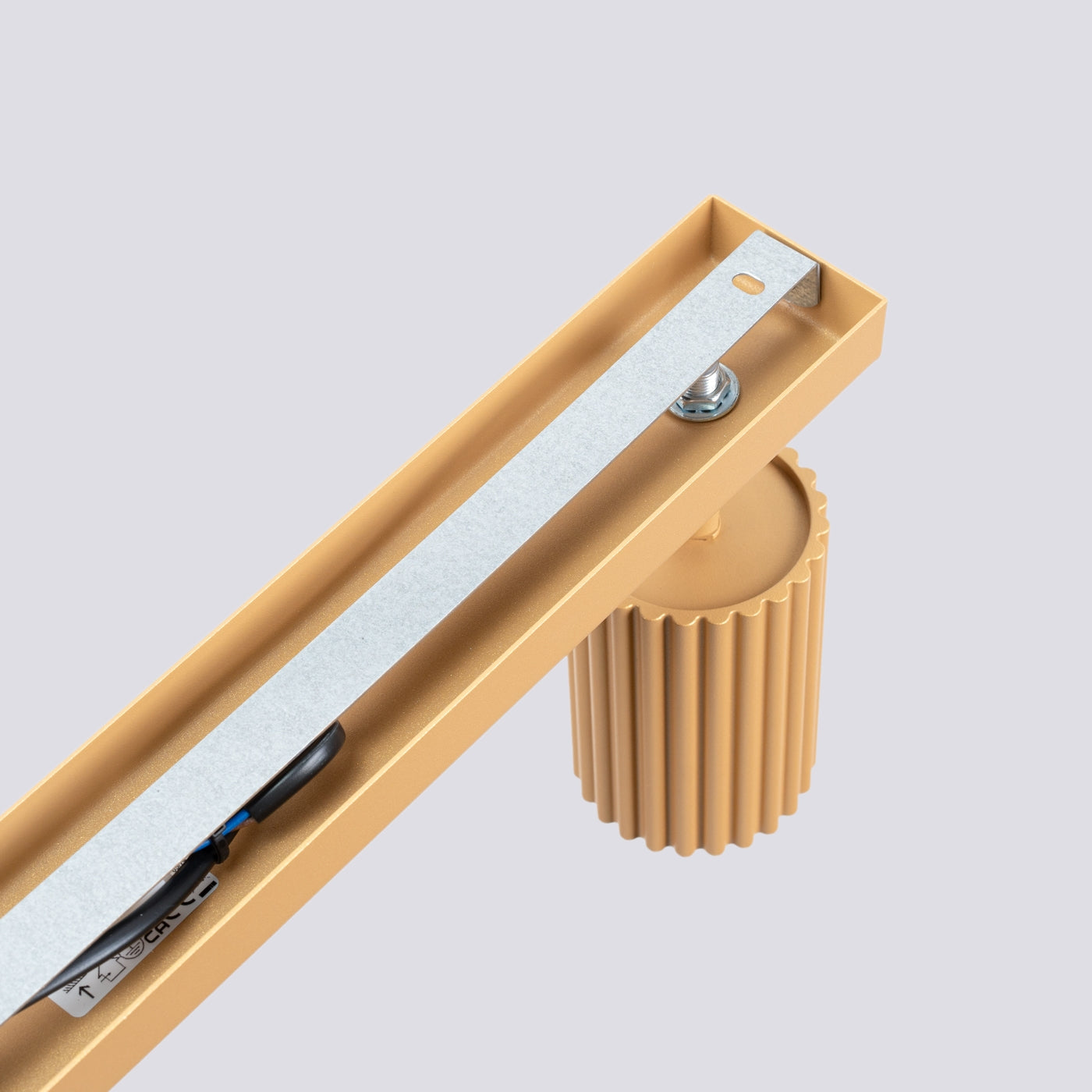 Stella - 6-flammige, goldfarbene Deckenleuchte im gerippten
