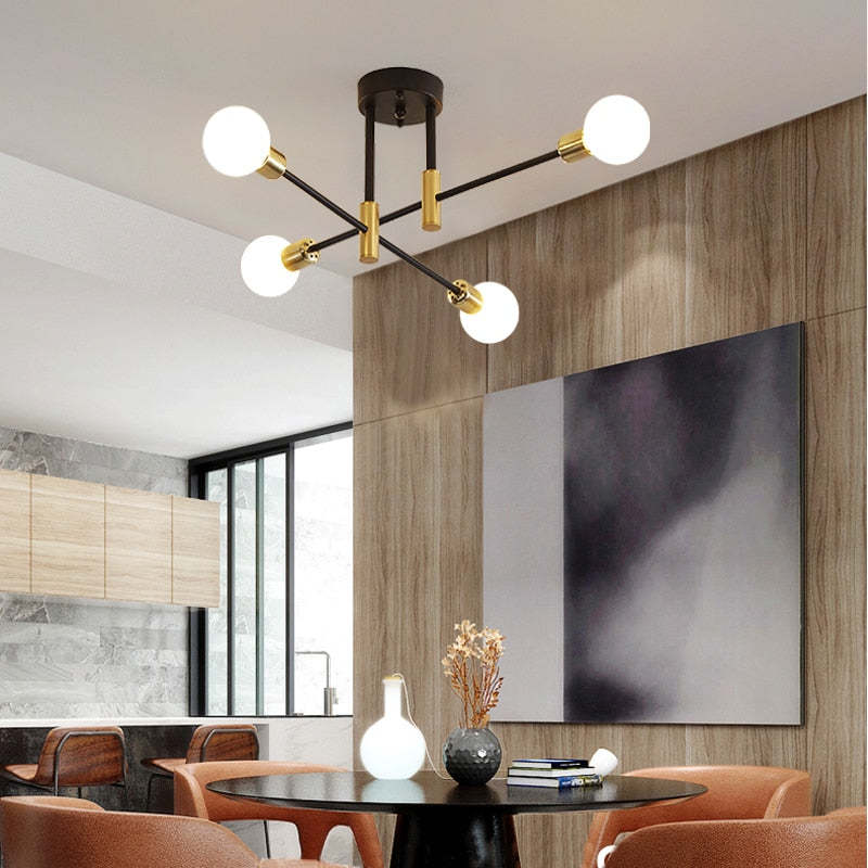 Valentina - Moderne LED-Deckenleuchte, Metall & Glas