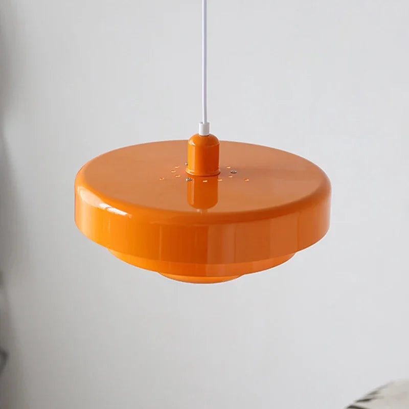 Stella - Retro-Hängeleuchte aus Metall, orange