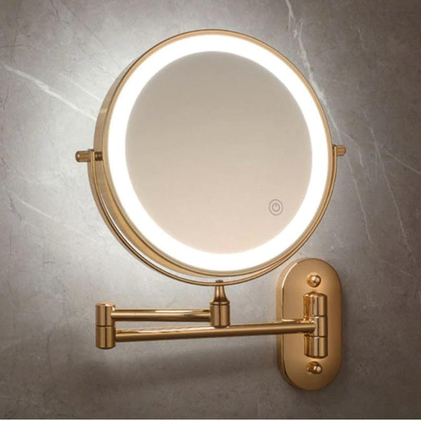 Lateralis - Goldener LED-Vergrößerungsspiegel,
