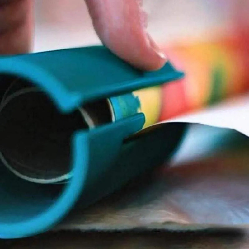 WrapCaddy - Geschenkpapier-Schneider mit Eingebauter Klinge und Flexibler Halterung