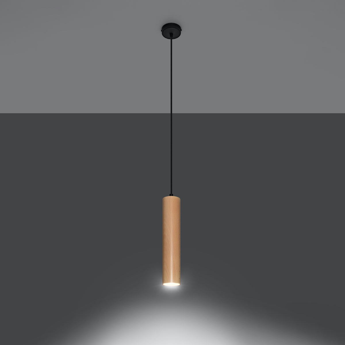 Nimbus - Pendelleuchte aus Holz, GU10, einflammig, Naturholz