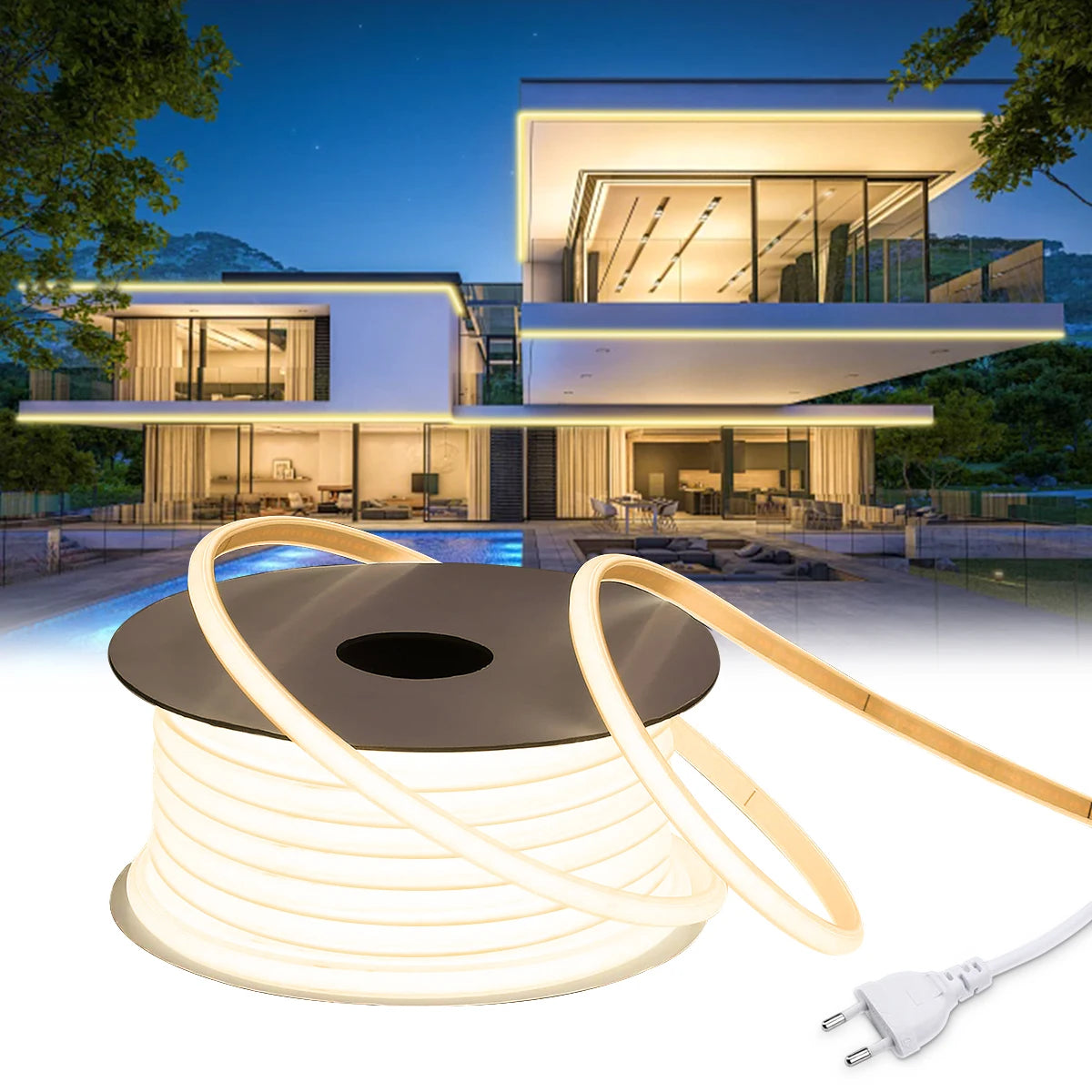 Ornamia - COB-LED-Neonlichtstreifen 5/10/20/30 m, 110–220 V