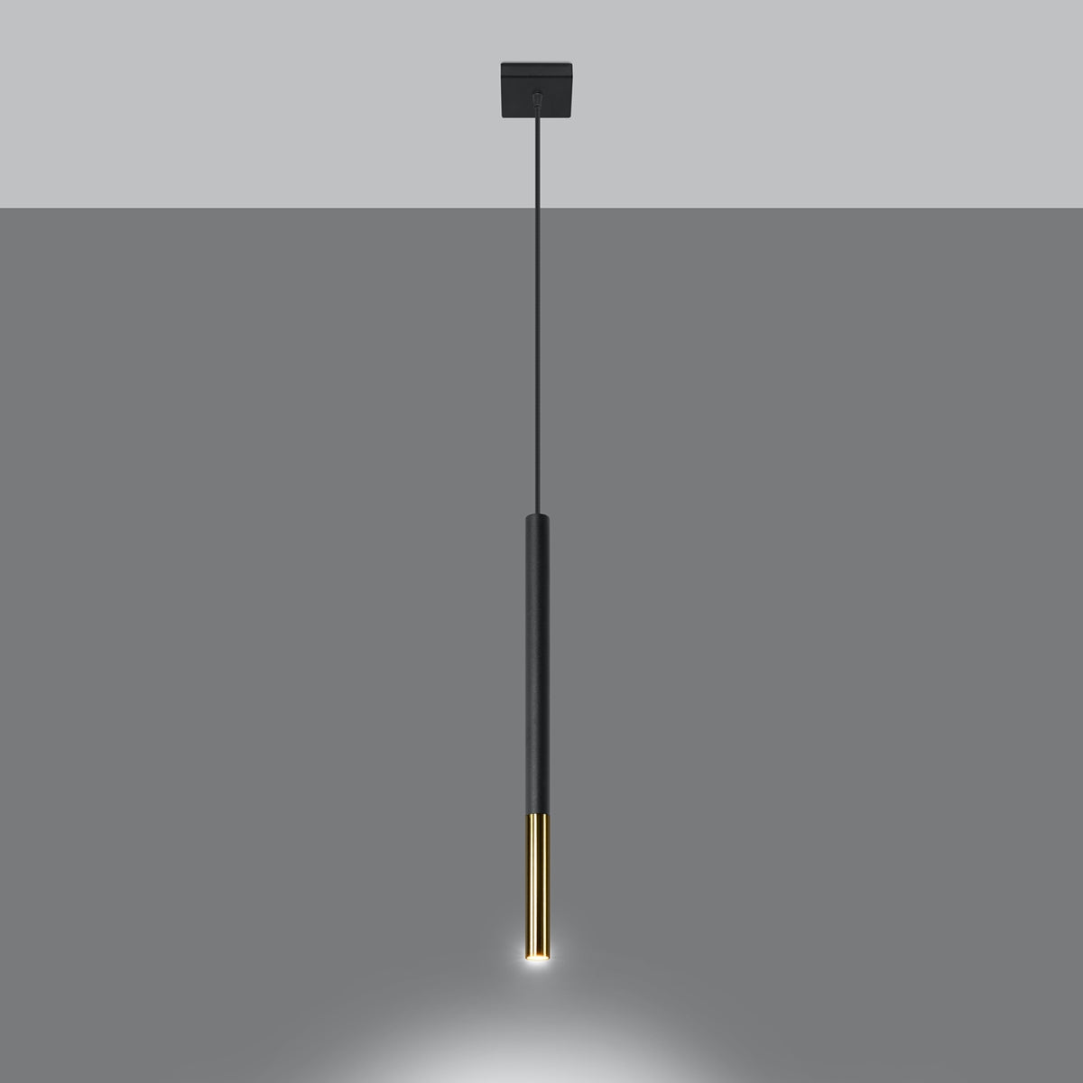 MOZAICA - 1 Pendelleuchte, schwarz/gold, einflammig G9