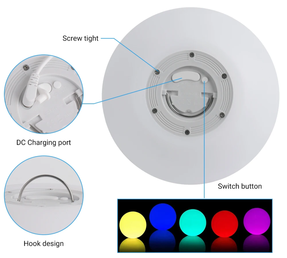Schwimmende - LED-Kugeln IP67 mit Fernbedienung