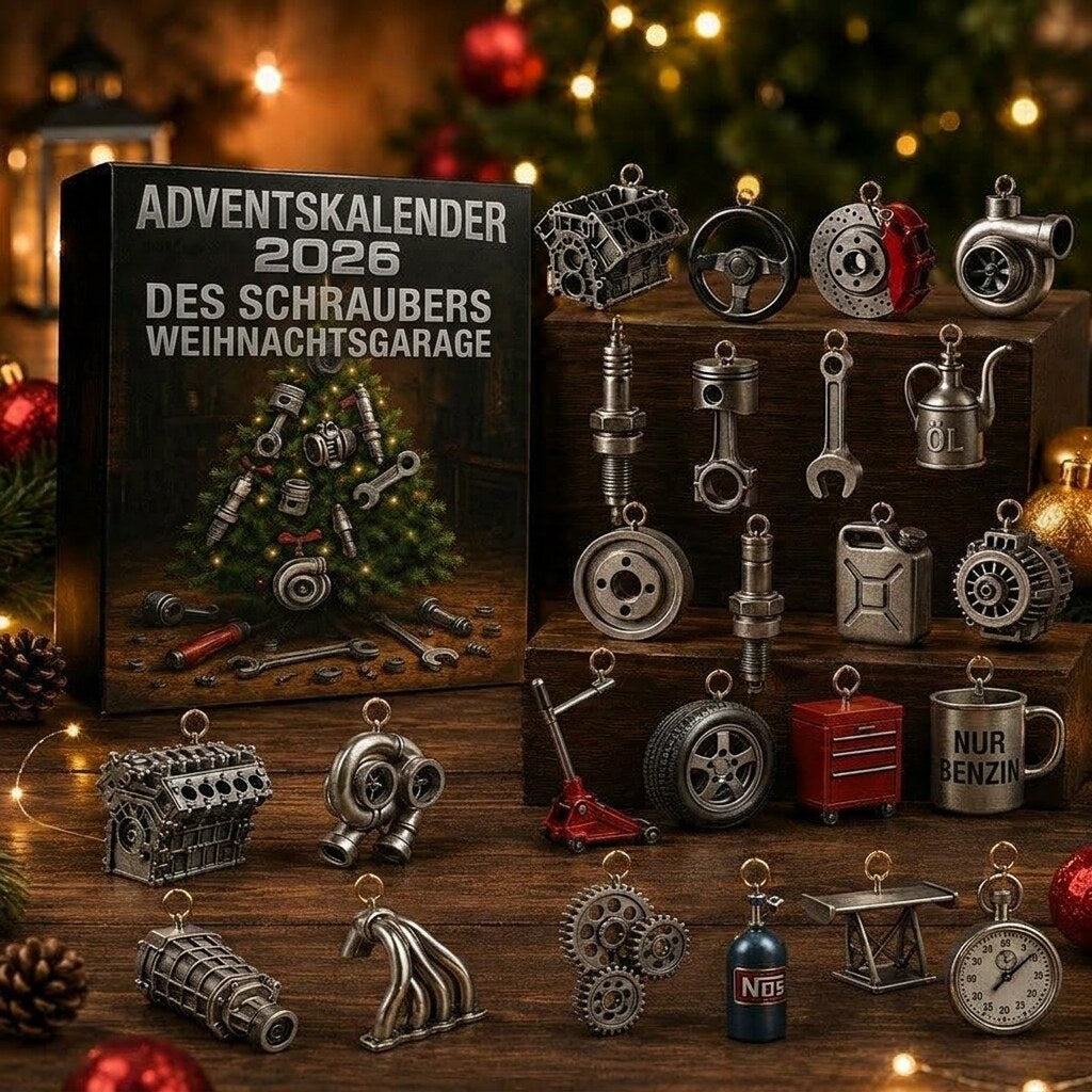 TorqueTrove - Automobilwerkstatt Adventskalender mit 24 Metallminiaturen
