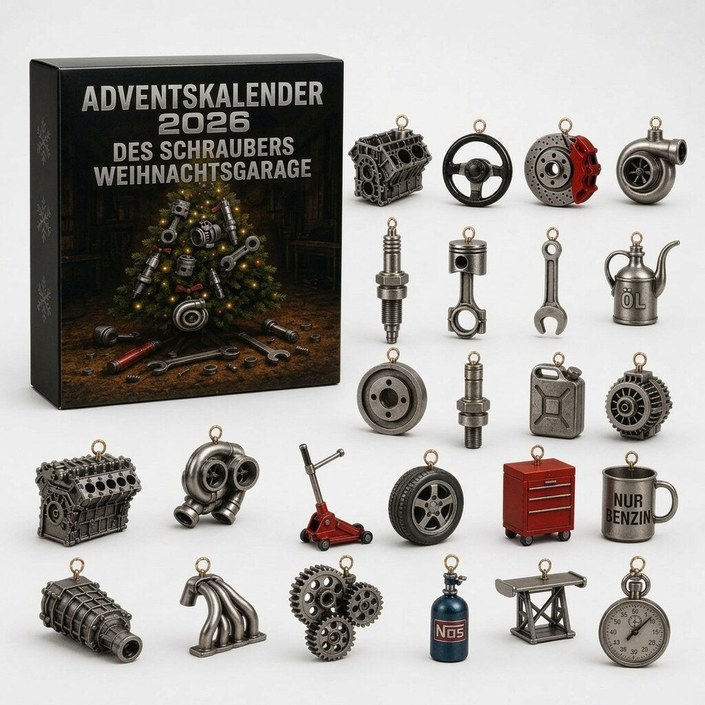 TorqueTrove - Automobilwerkstatt Adventskalender mit 24 Metallminiaturen