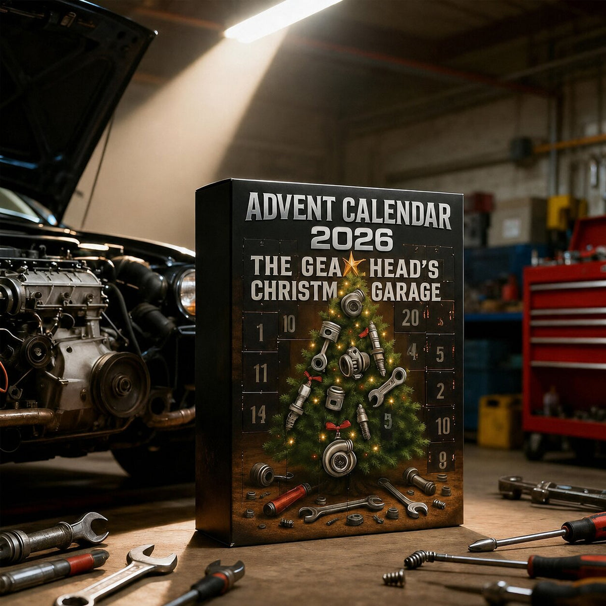 GearCharm - Adventskalender mit 24 Autoteile-Dekorationen