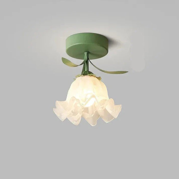 Claria - Tiffany-Deckenleuchte mit kleinen Glasblumen