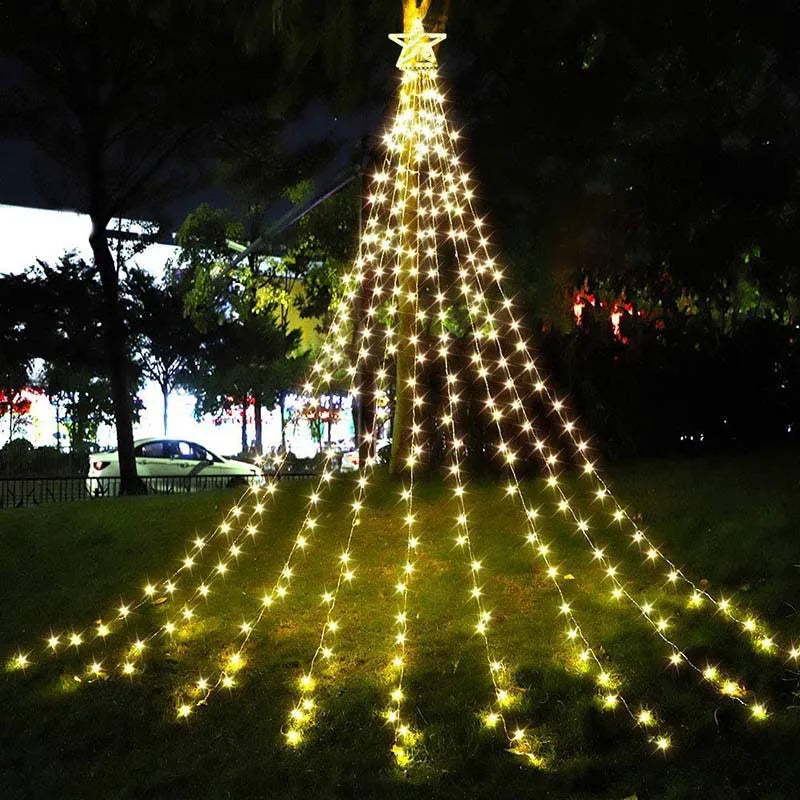 Wasserfallstern“ - LED-Lichterkette Wasserfallstern, 5 m