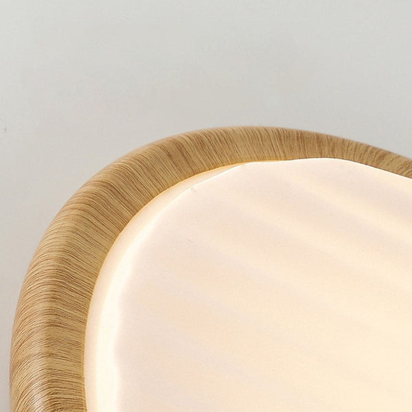 Lucero - Runde LED-Deckenleuchte in Holzoptik Wooden