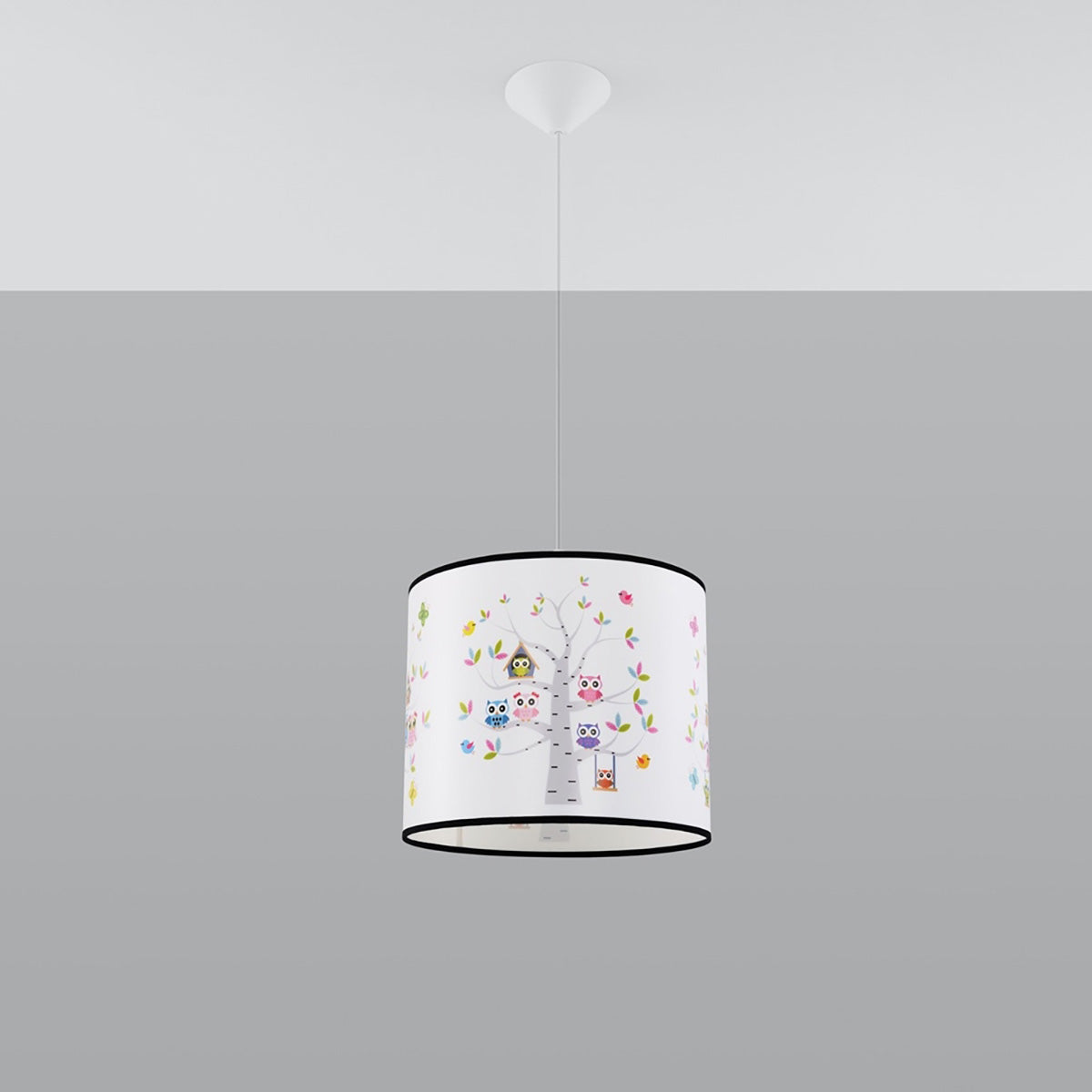 OWLS - Kinderzimmer-Hängeleuchte OWLS 40 cm mehrfarbig